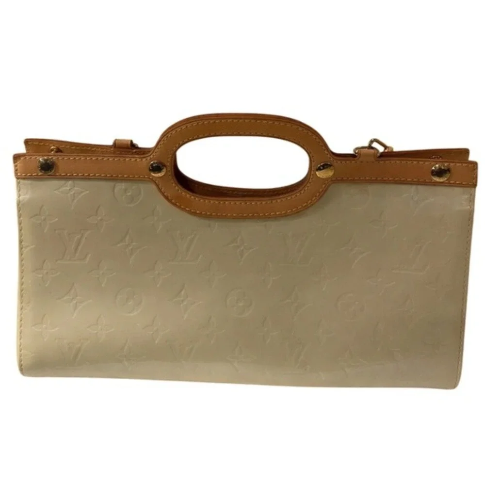 Louis Vuitton Cream and Tan Leather Shoulder Bag